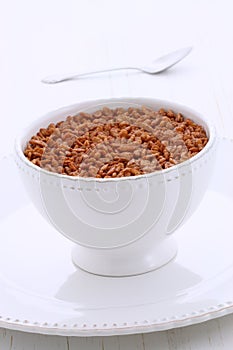 Delicious crisped rice chocolate cereal