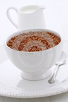 Delicious crisped rice chocolate cereal