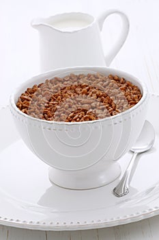 Delicious crisped rice chocolate cereal