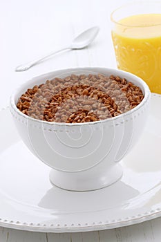 Delicious crisped rice chocolate cereal