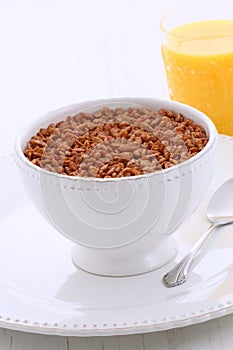 Delicious crisped rice chocolate cereal