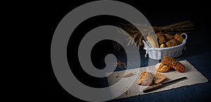 Delicious and crispy breakfast rolls