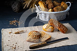 Delicious and crispy breakfast rolls