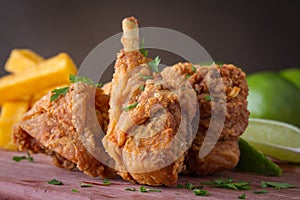 Fried Chicken with Lemon photo