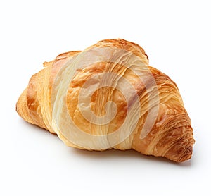 Delicious croissant isolated on a white background