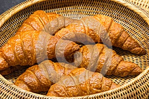 Freshly made breads croissant