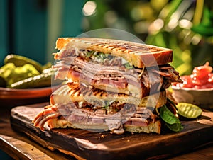 Delicious Cuban Cubano Sandwich photo