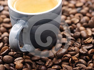 delicious cup of coffee aromatic tasty hot natural roasted grain photo
