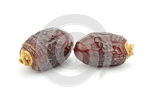 Delicious date fruits, isolated on white background