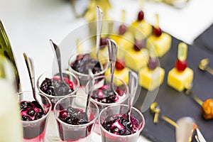 Delicious desserts on the Banquet table