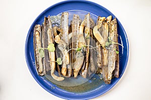 Delicious dish of fresh najavas cooked on the grill