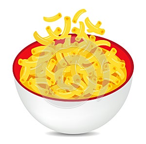 delicious dish of mac and cheese bowl vector photo