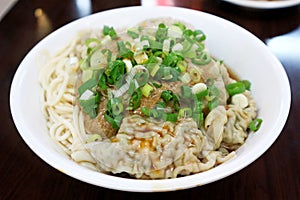 Delicious Dish of Taiwanese Wonton Noodle Soup