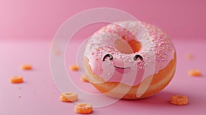 Delicious Donut Wallpaper, generative ai