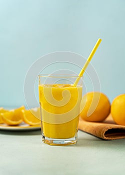 delicious drink glass with straw. High quality photo