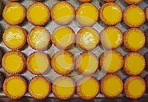 Delicious egg custard tart in Asia