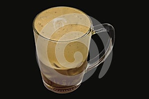 Delicious espresso freddo with ice cubes in a glass photo