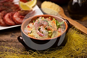 Fish couscous with prawns from Mazara del vallo