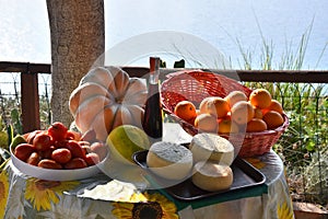 Delicious food, specialties of Calabria