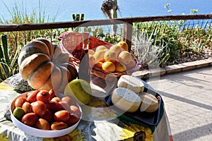 Delicious food, specialties of Calabria