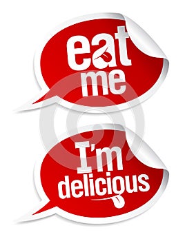 Delicious food stickers photo