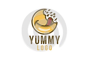 delicious food, yummy logo Designs Inspiration Isolated on White Background.