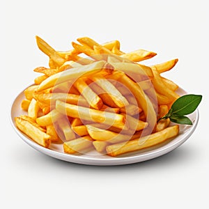 Delicious French Fries And Chips In A Bowl - Makoto Shinkai Style