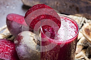 Delicious fresh beet juice
