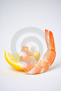 Delicious fresh cooked shrimp prepared