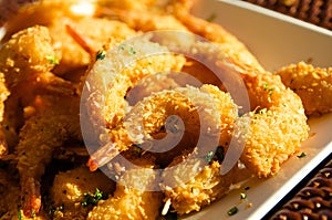 Delicious fresh fried shrimp photo