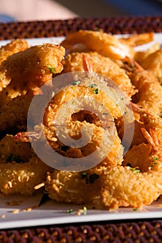 Delicious fresh fried shrimp photo