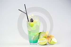 Delicious fresh green cocktail