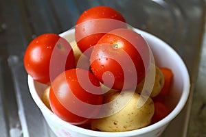 Delicious Fresh juicy Tomato and Potato for Cooking and Salad