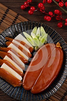 Delicious fresh mullet roe for Chinese lunar new year gift basket celebration