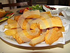 Delicious fried cassava root