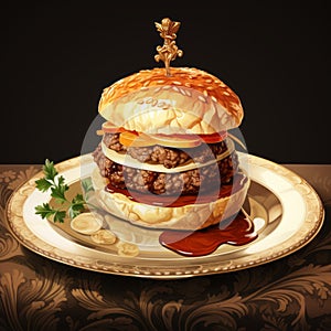 A Delicious Fusion: Hamburger And Pastry Dessert In Taylor Swift\'s Renaissance Style