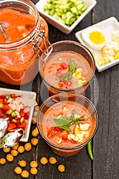 Delicious gazpacho in a bowl