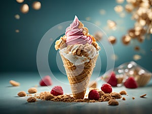 Delicious gelato is a velvety-smooth, creamy frozen dessert that melts in your mouth, cinematic