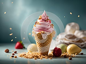 Delicious gelato is a velvety-smooth, creamy frozen dessert that melts in your mouth, cinematic