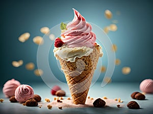 Delicious gelato is a velvety-smooth, creamy frozen dessert that melts in your mouth, cinematic