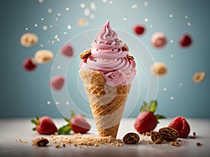 Delicious gelato is a velvety-smooth, creamy frozen dessert that melts in your mouth, cinematic