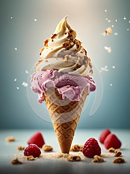 Delicious gelato is a velvety-smooth, creamy frozen dessert that melts in your mouth, cinematic