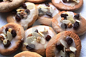 Delicious ginger bread cookies prepared for Xmas