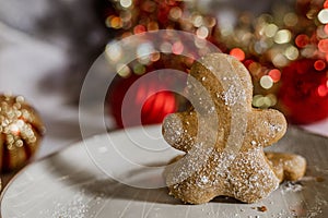 Delicious gingerbread cooky for Christmas photo