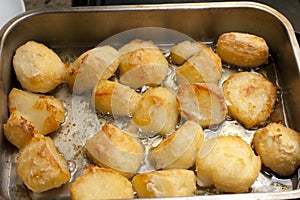 Delicious golden crispy roast potatoes