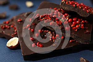 Delicious gourmet food - tasty chocolate with pepper