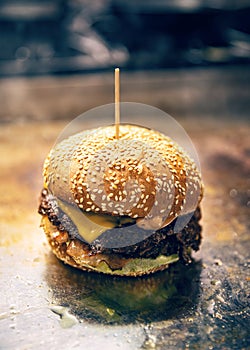 Delicious grilled burger