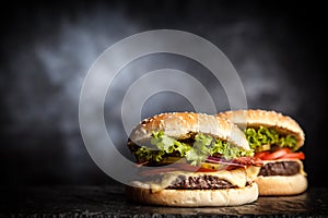 Delicious grilled burger