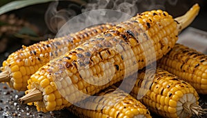 Delicious grilled corn on the cob.