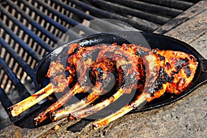 Delicious grilled lamb chops